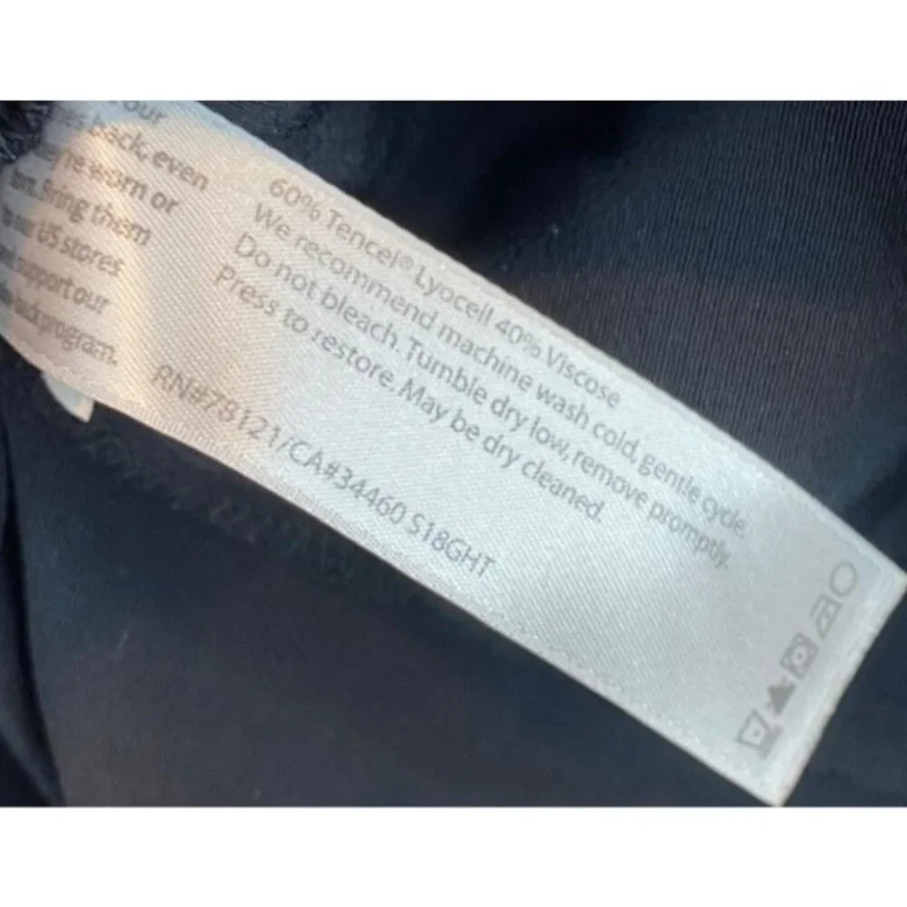 Eileen Fisher Women's Tencel Crepe Drop Waist Dress Size XL V Neck Elbow Sleeves - Picture 5 of 5